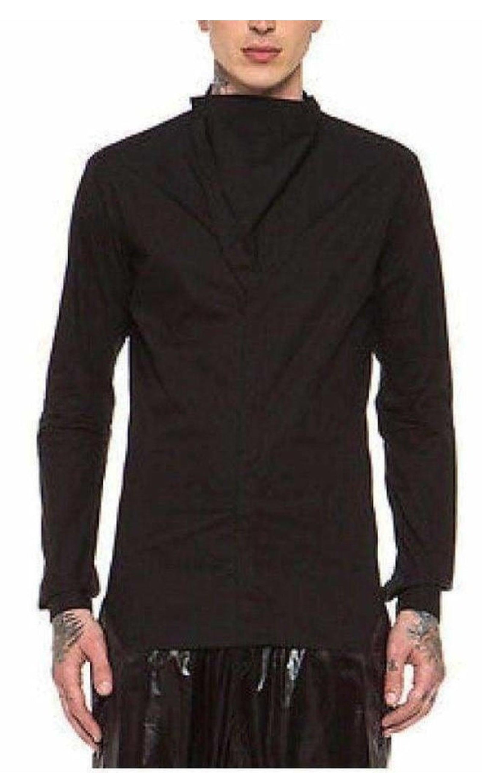 Plinth Black Cowl Shirt Rick Owens