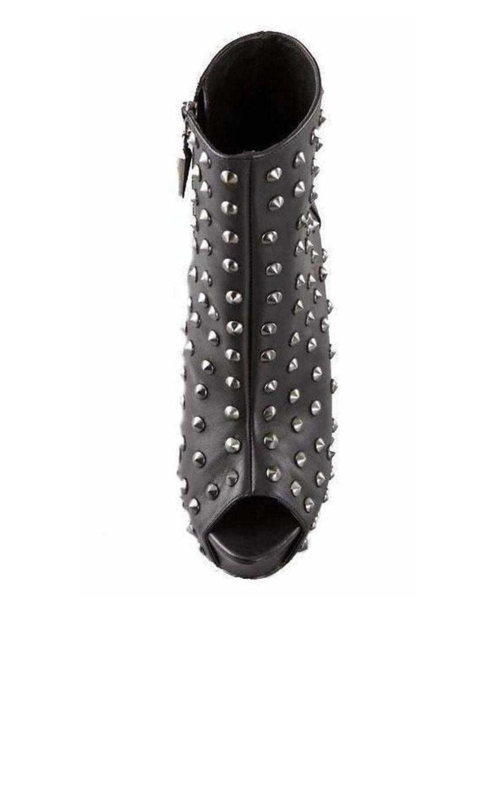 Rock & Republic Black Gabriel Studded Platform Booties Rock & Republic