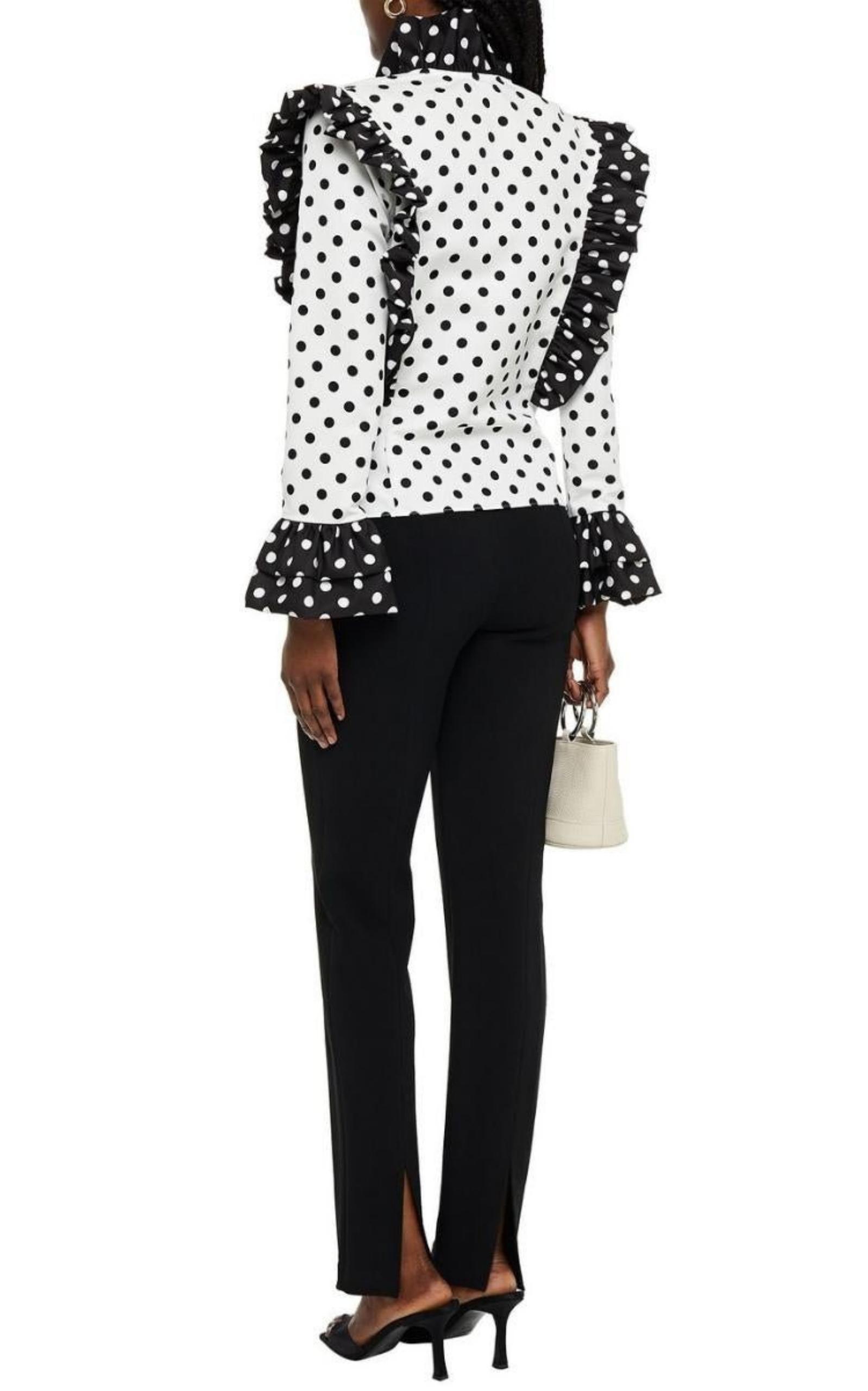 Ruffled Polka-Dot Blouse Rodarte