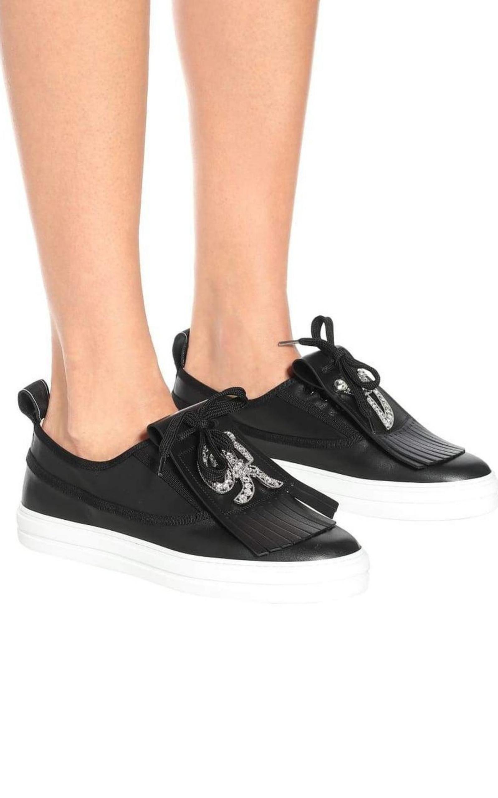 Call Me Vivier Leather Sneakers Roger Vivier