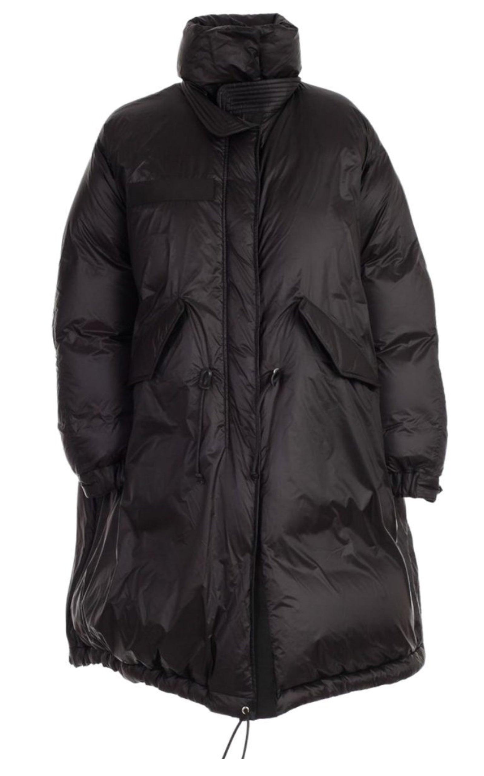 Black Down High Neck Padded Parka Sacai