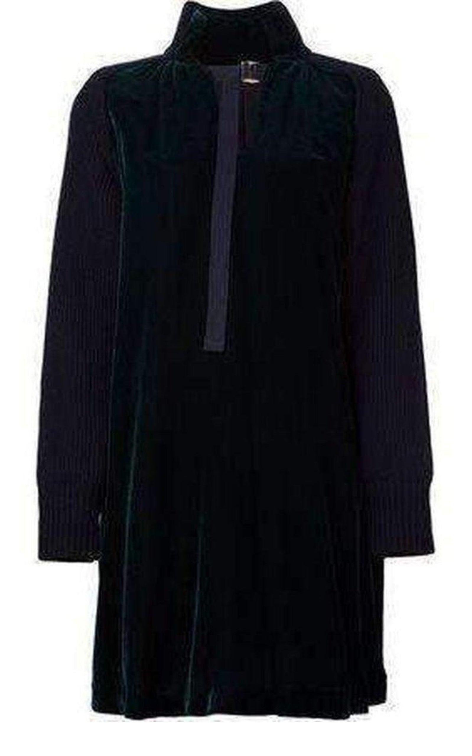 Wool Velvet Panelled Dress Sacai