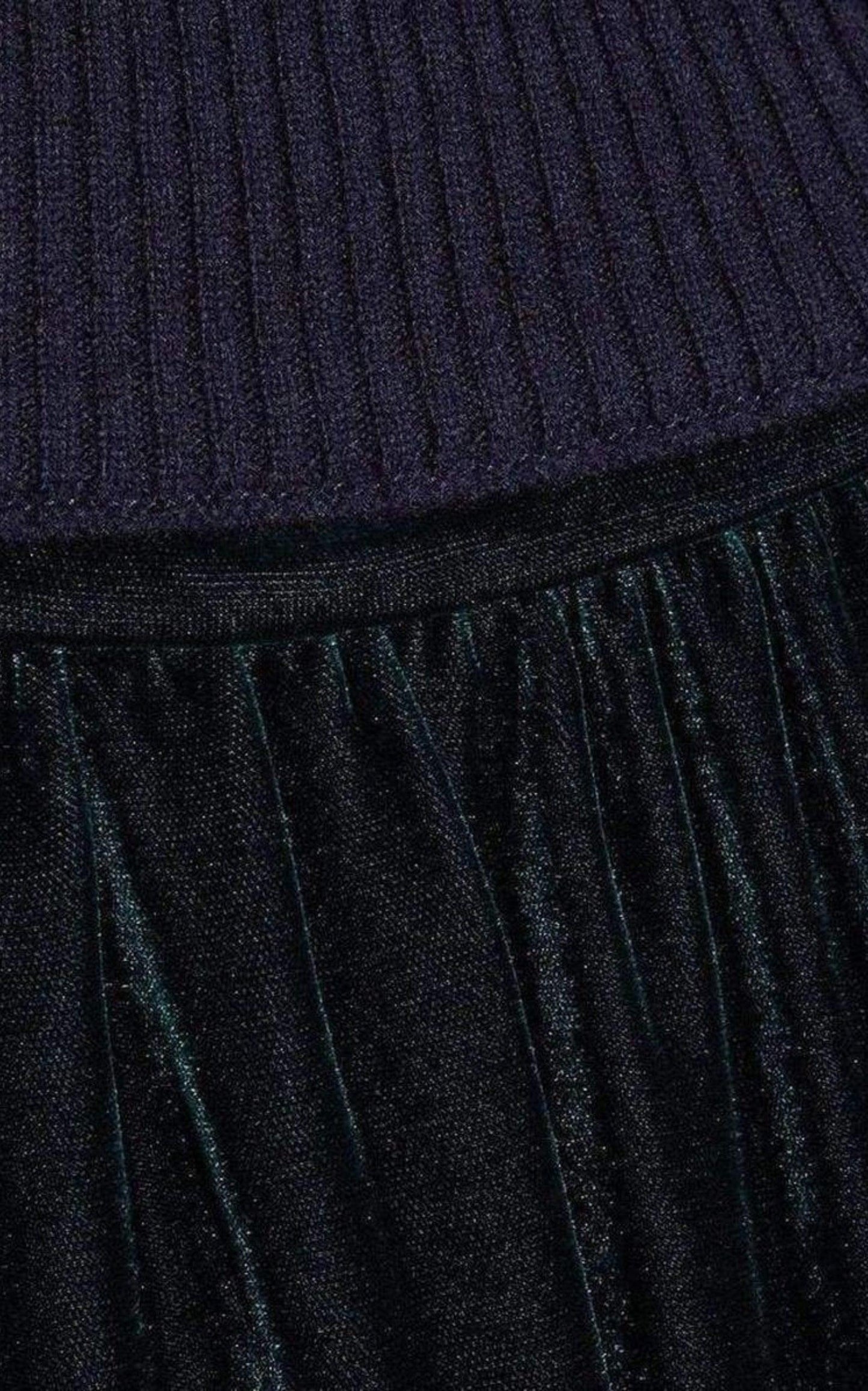 Wool Velvet Panelled Dress Sacai