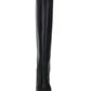 Kid Knee High Leather Boots Saint Laurent