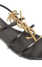 Metal Monogram Cassandra Sandals Saint Laurent