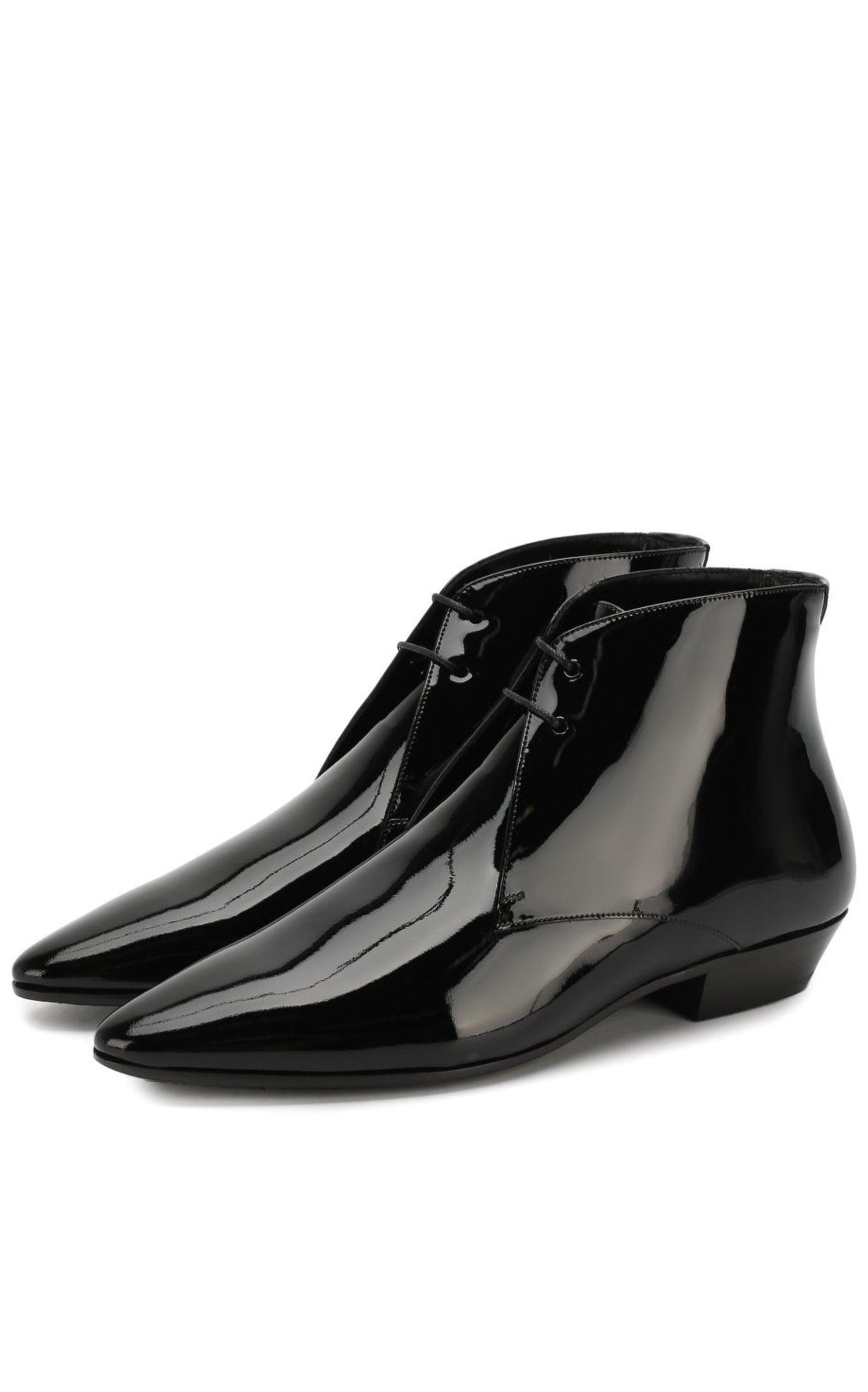 Pathen Leather Ankle Boots Saint Laurent