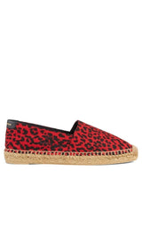 Signature Leopard-Print Flat Espadrilles Saint Laurent