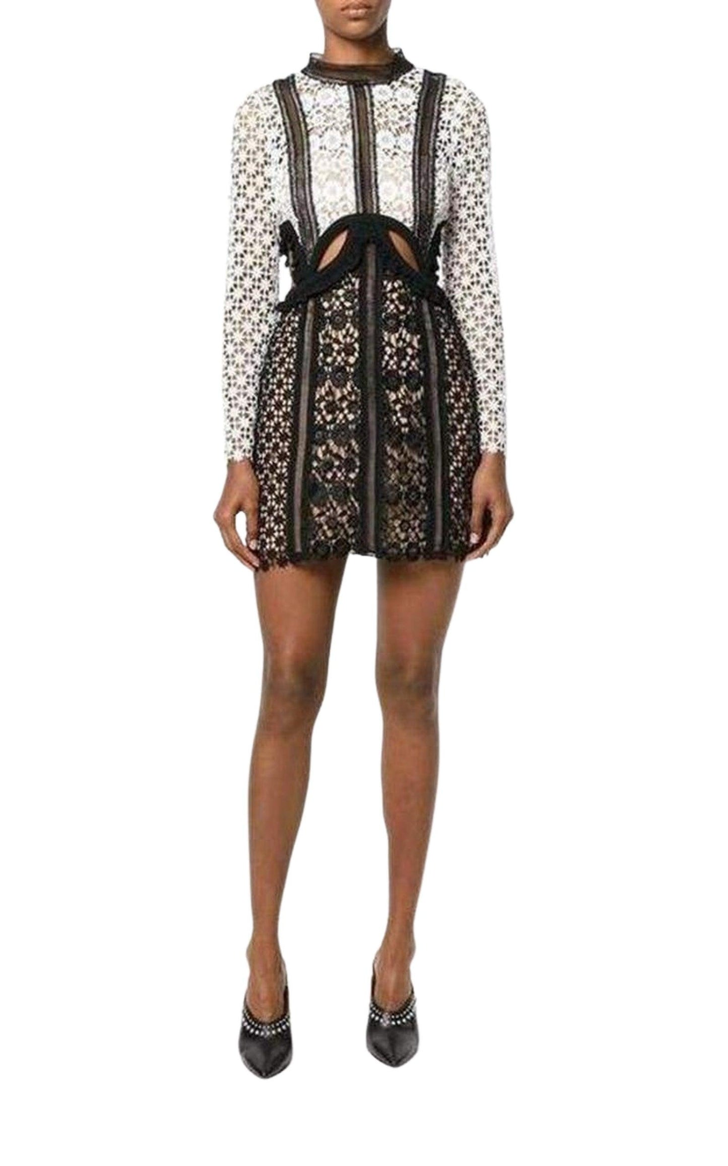 Payne Lace Cut-out Mini Dress Self-Portrait