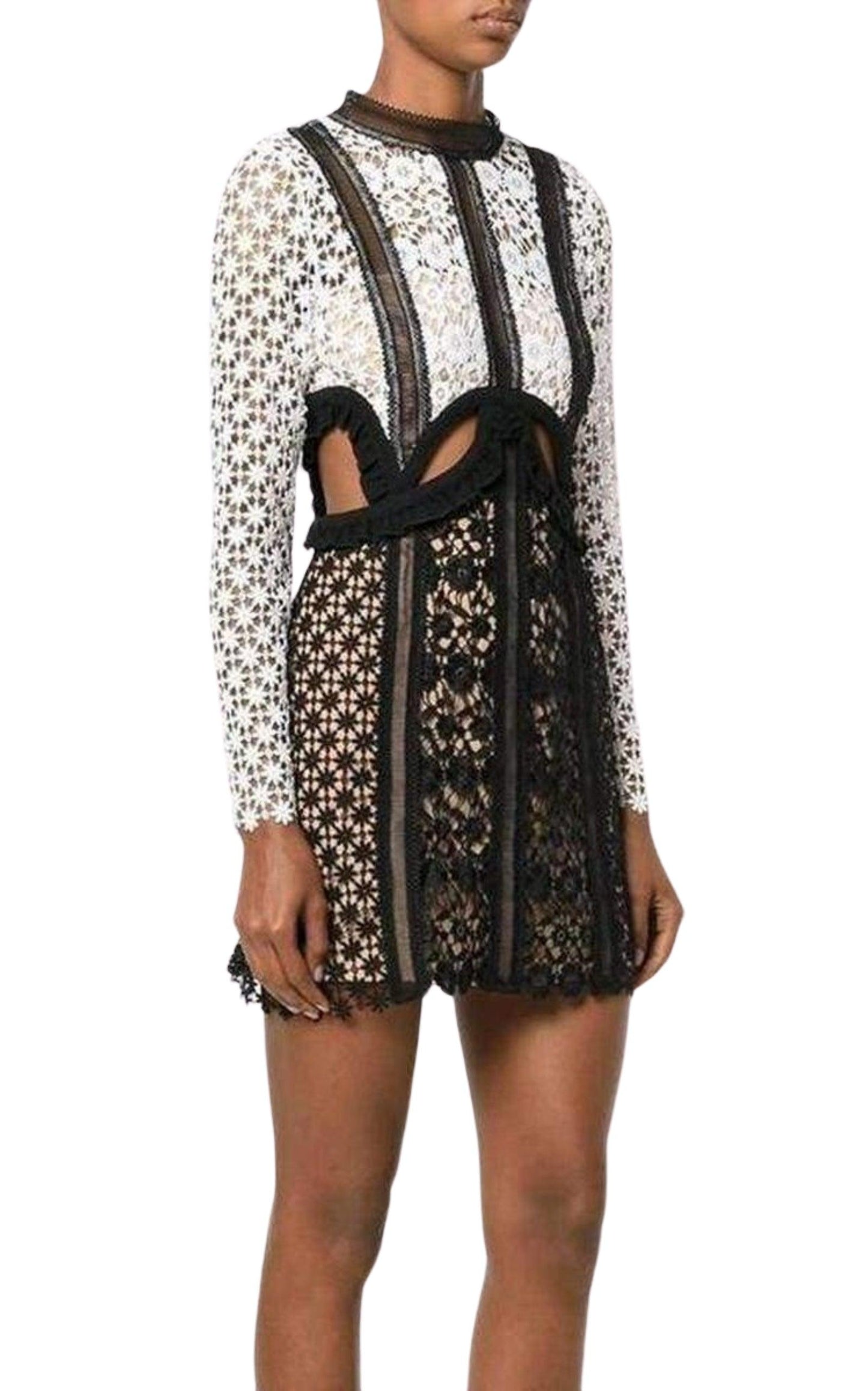 Payne Lace Cut-out Mini Dress Self-Portrait