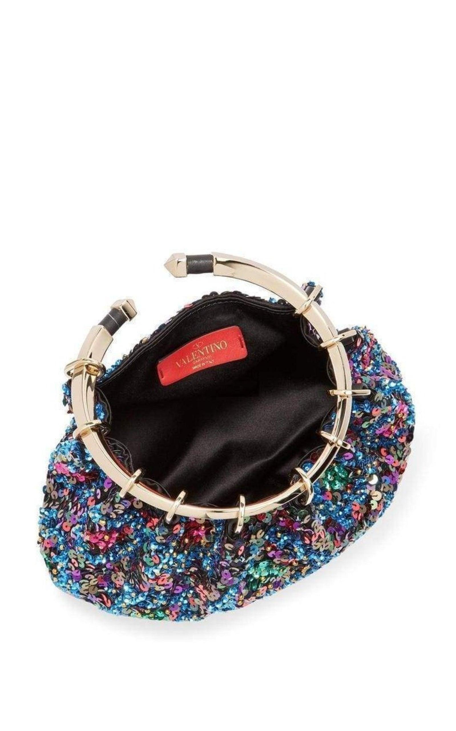 Bebop Loop Sequin Clutch Valentino