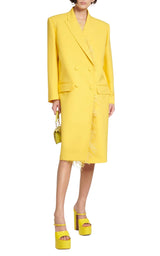 Feather-trimmed Virgin Wool Trench Coat Valentino