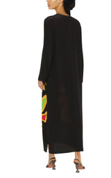 Graphic Print Silk Maxi Dress Valentino