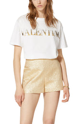 Ombre Sequin Logo T-Shirt Valentino