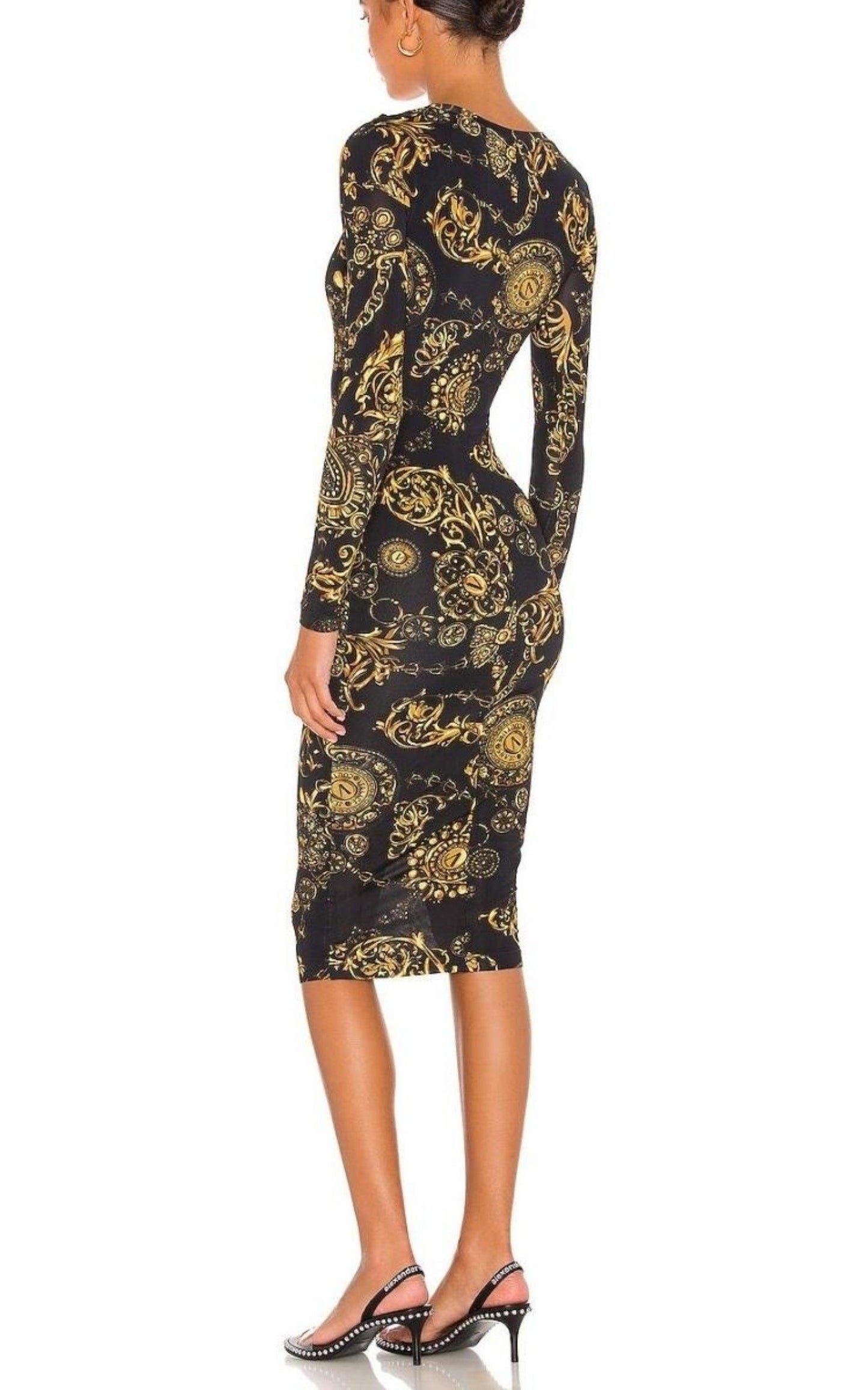 Versace Jeans Couture Baroque print Midi Dress