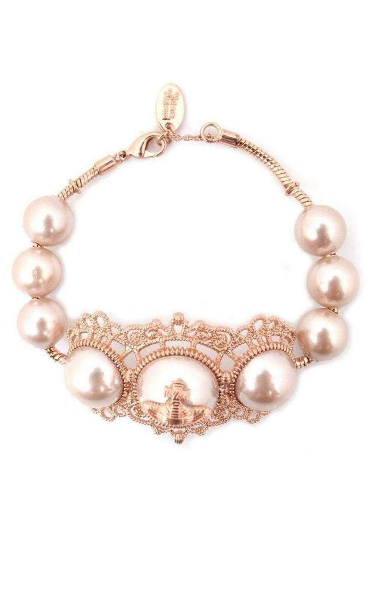 Isolde Large Pearl Pink Gold Bracelet Vivienne Westwood