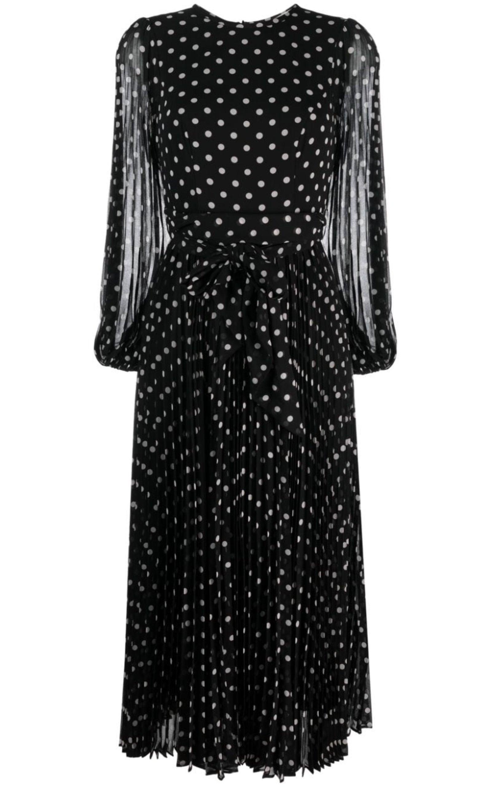 Polka Dot-print Pleated Dress Zimmermann